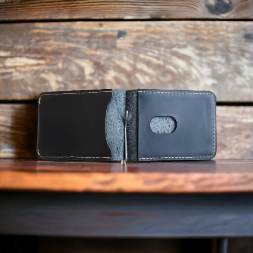 Billetera Nova Clip Wallet Negro Vintage - Imagen 2